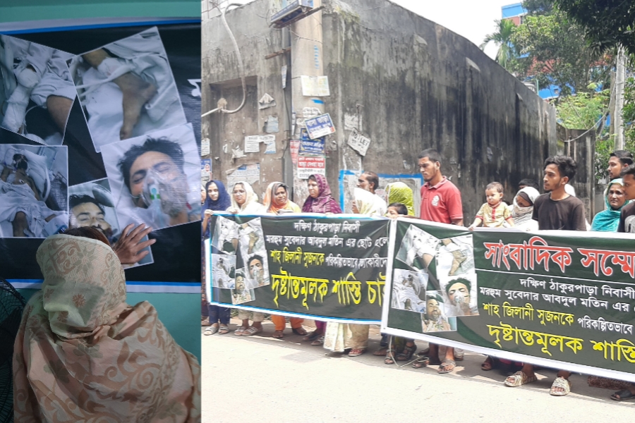 কুমিল্লা নগরীতে বাসা থেকে ডেকে নিয়ে যুবক হত্যার বিচার চেয়ে পরিবারের মানববন্ধন