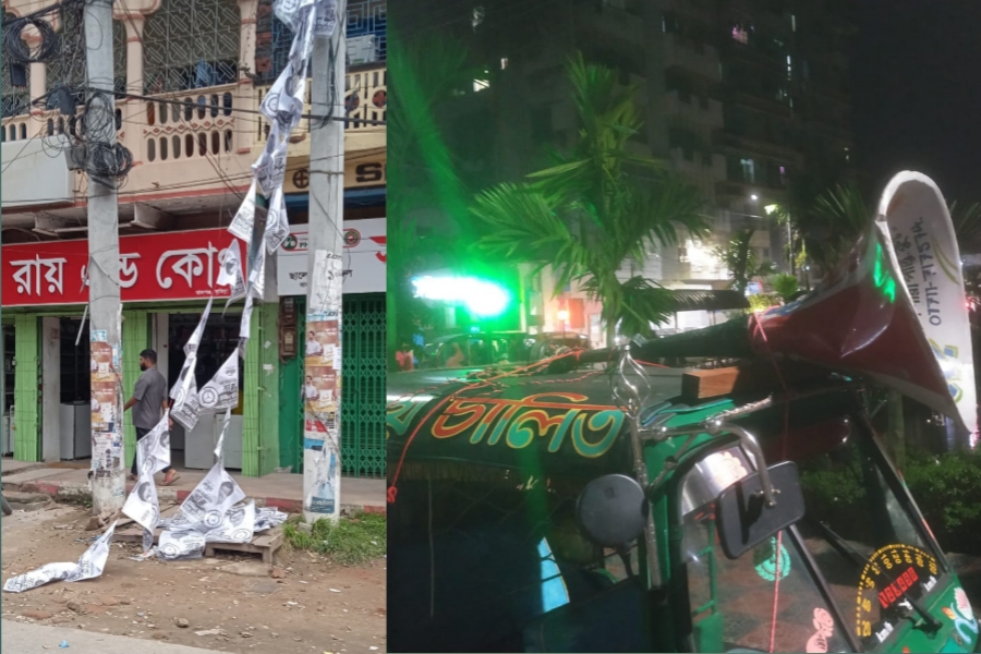 কুসিক মেয়র প্রার্থী সাক্কুর পোস্টার ছিড়া ও মাইক ভাঙচুরের অভিযোগ 