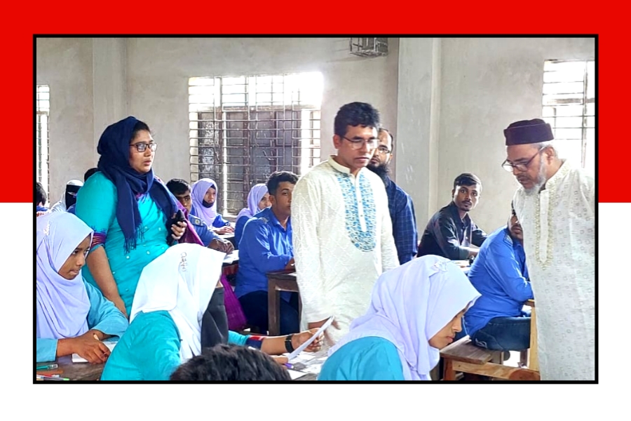 দেবিদ্বারে এইচএসসি পরীক্ষার কেন্দ্র পরিদর্শন, নকল বন্ধের কঠোর হুশিয়ারি এমপি আজাদের 