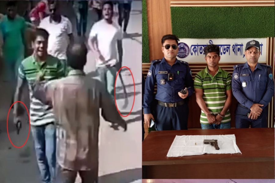 প্রকাশ্যে কুমিল্লা নগরীতে অস্ত্রের মহড়া, পিস্তলসহ অস্ত্রধারী গ্রেফতার